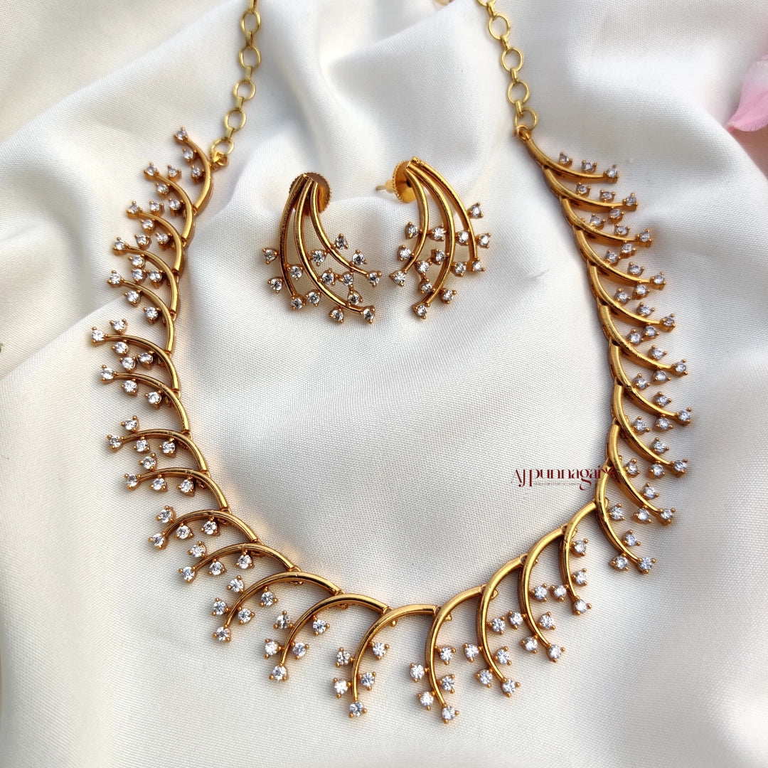 Sparkling AD stone Necklace