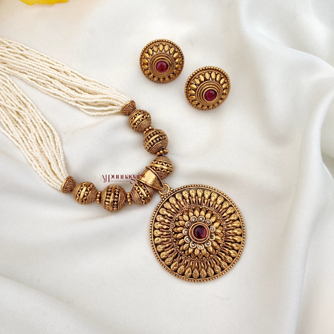 Fashionable Antique finish Non Idol Necklace