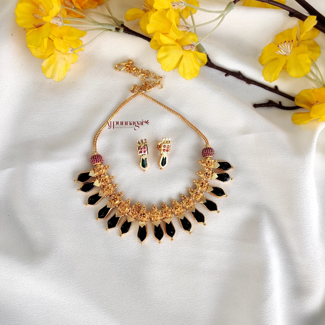 Trendy and stylish Kerala design Nagapadam floral Necklace