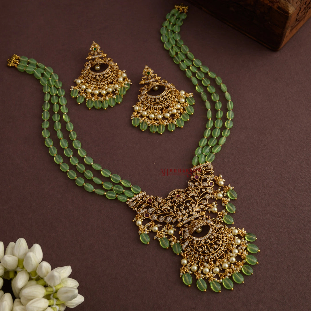 Matt AD Beaded Haram - Light Green