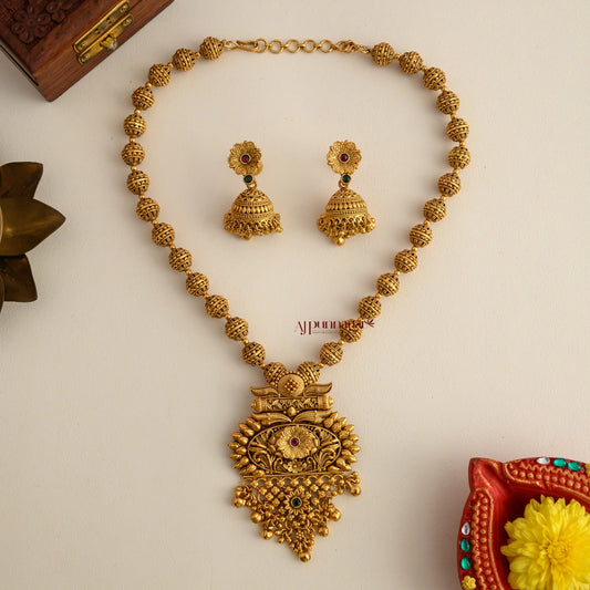 Floral Antique Beaded Haram - Multi