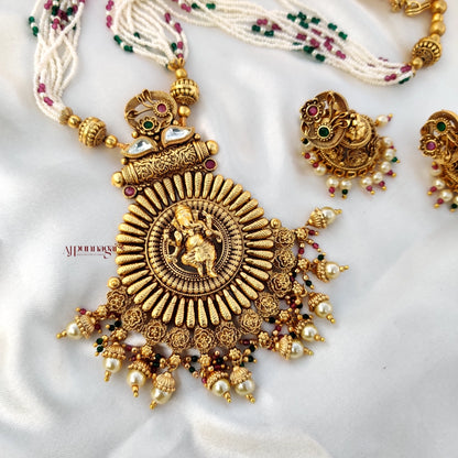 Traditional and Fashionable Dancing Vinayaga Pendant Haram