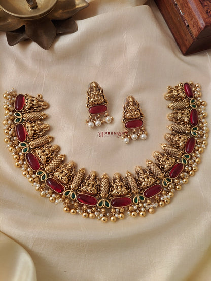 Lakshmi Guttapusalu Necklace - Multi