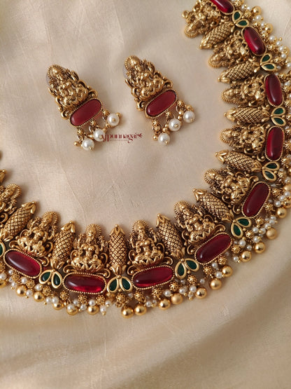 Lakshmi Guttapusalu Necklace - Multi