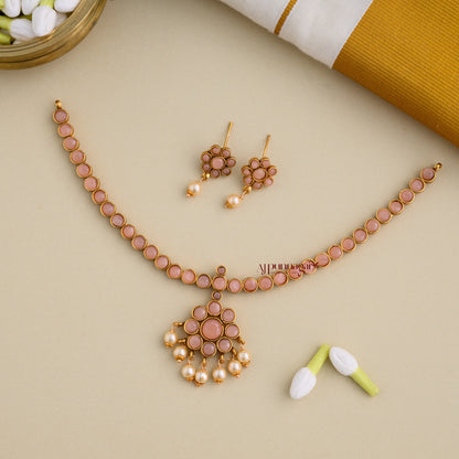 Traditional Kemp Matte Attigai - Peach