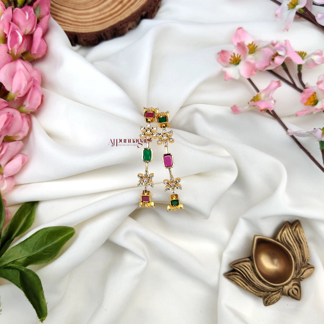 Flower and Square Multi Bangle