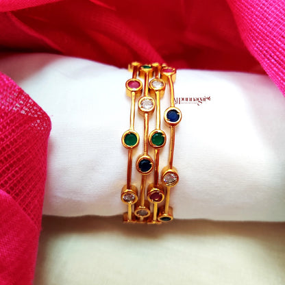 Simple Multi Stone Bangles