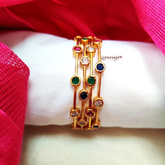 Simple Multi Stone Bangles