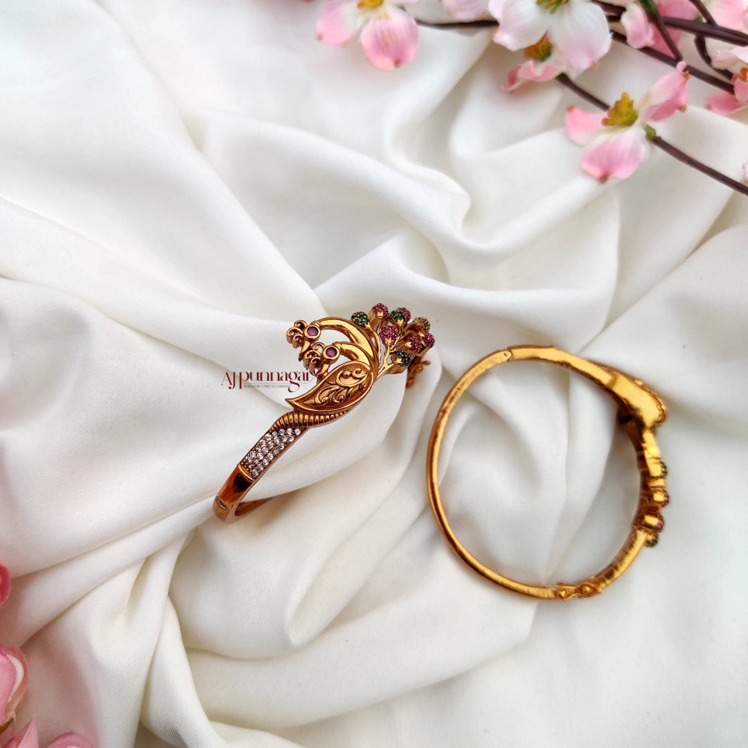 Mesmerizing Peacock Motifs AD stone Bracelet