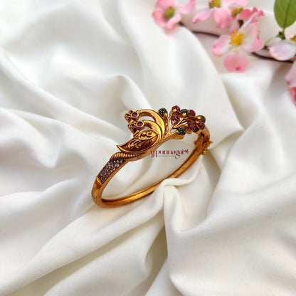 Mesmerizing Peacock Motifs AD stone Bracelet
