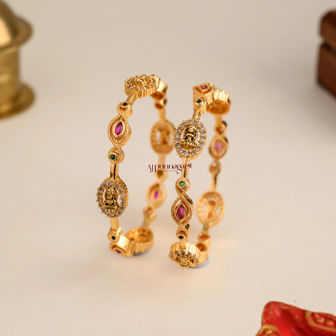 Elegant Lakshmi Gold Finish Bangle