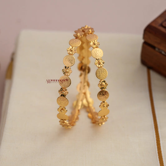 Floral Lakshmi Coin Bangle