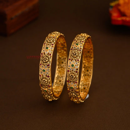 Stylish Floral Matt Bangle