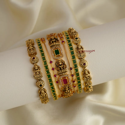 Nagas Lakshmi Bridal Combo Bangle - Set of 7