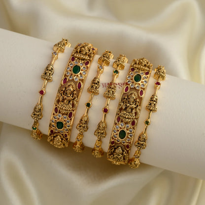Nakshi Lakshmi Bridal Combo Bangle - Set of 6