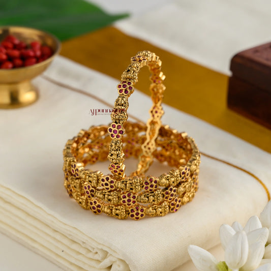 Nakshi Lakshmi Matt Bangle - Set of 4