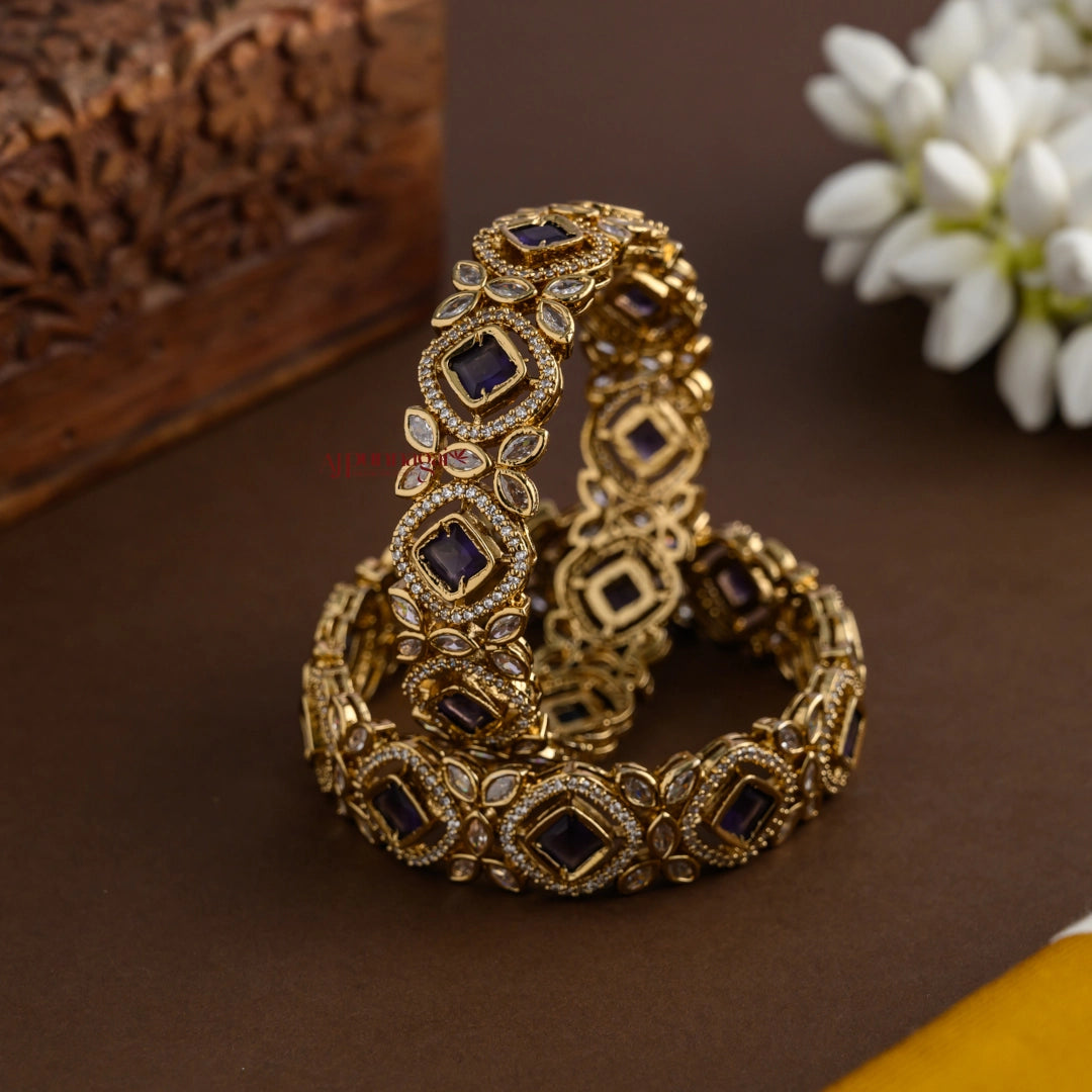 Royal Look Victorian Bangle - Violet