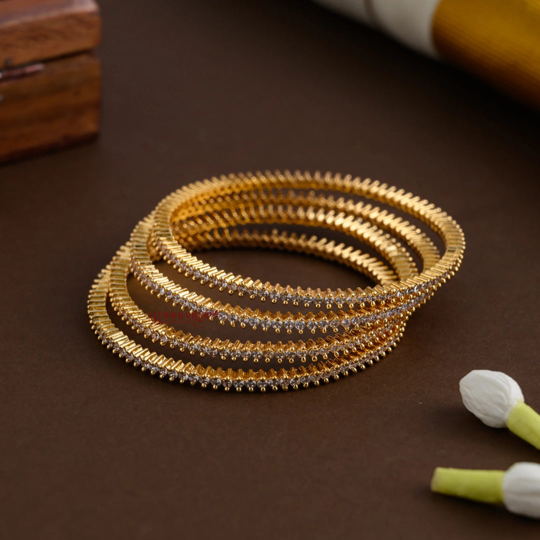 Dazzling White AD Bangle - Set of 4