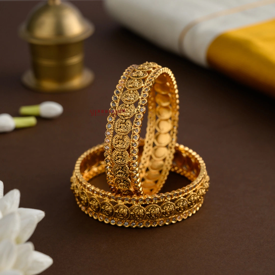 Royal Look Lakshmi Coin Bangle - Pair