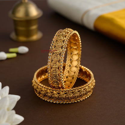Royal Look Lakshmi Coin Bangle - Pair