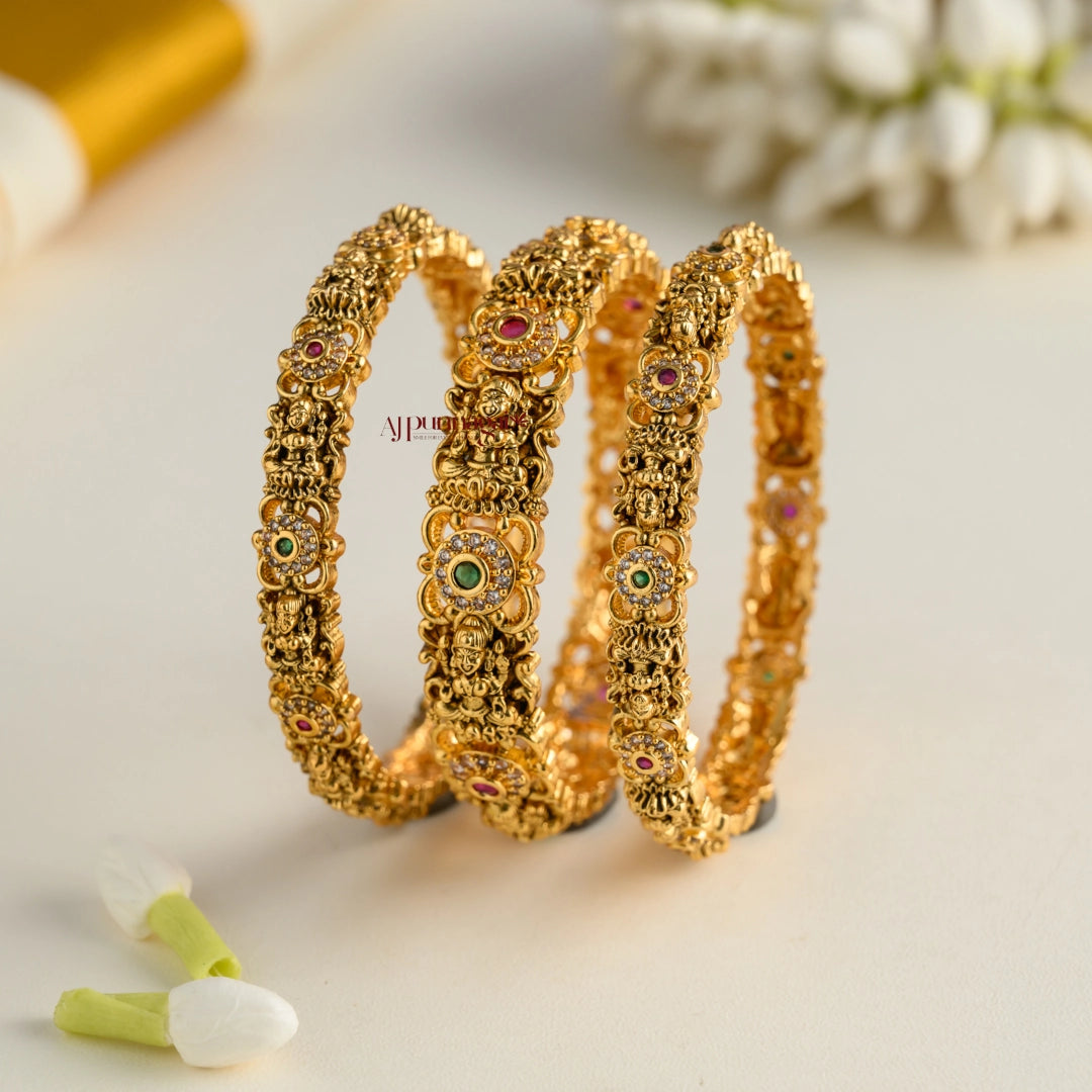 Royal Look Nakshi Combo Bangle - Set of 3