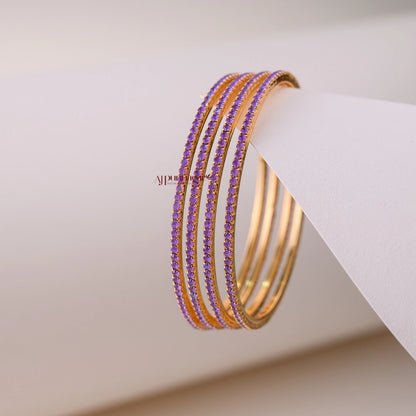 Sleek Lavender Bangle - Set of 4