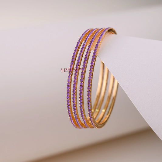 Sleek Lavender Bangle - Set of 4