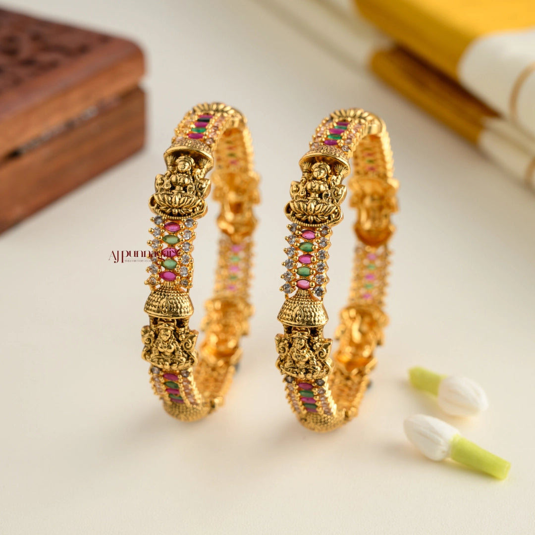 Grand Nakshi Lakshmi Bridal Bangle - Pair
