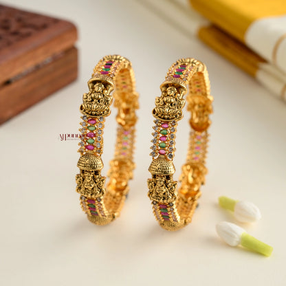 Grand Nakshi Lakshmi Bridal Bangle - Pair