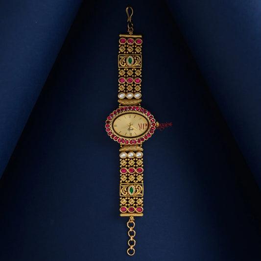 Royal Look Gold Look Alike Bridal Watch - Cream