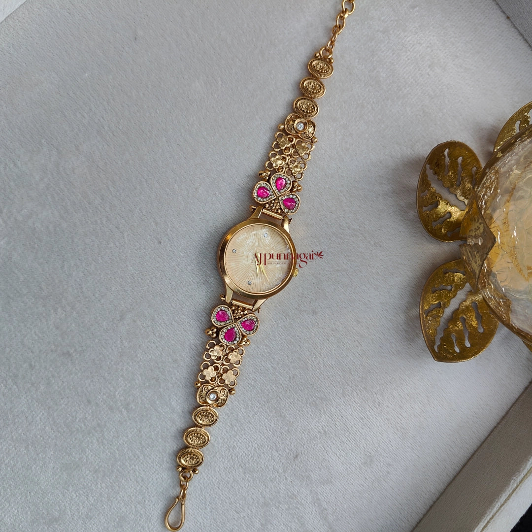 Elegant Kundan Jadau Bridal Watch