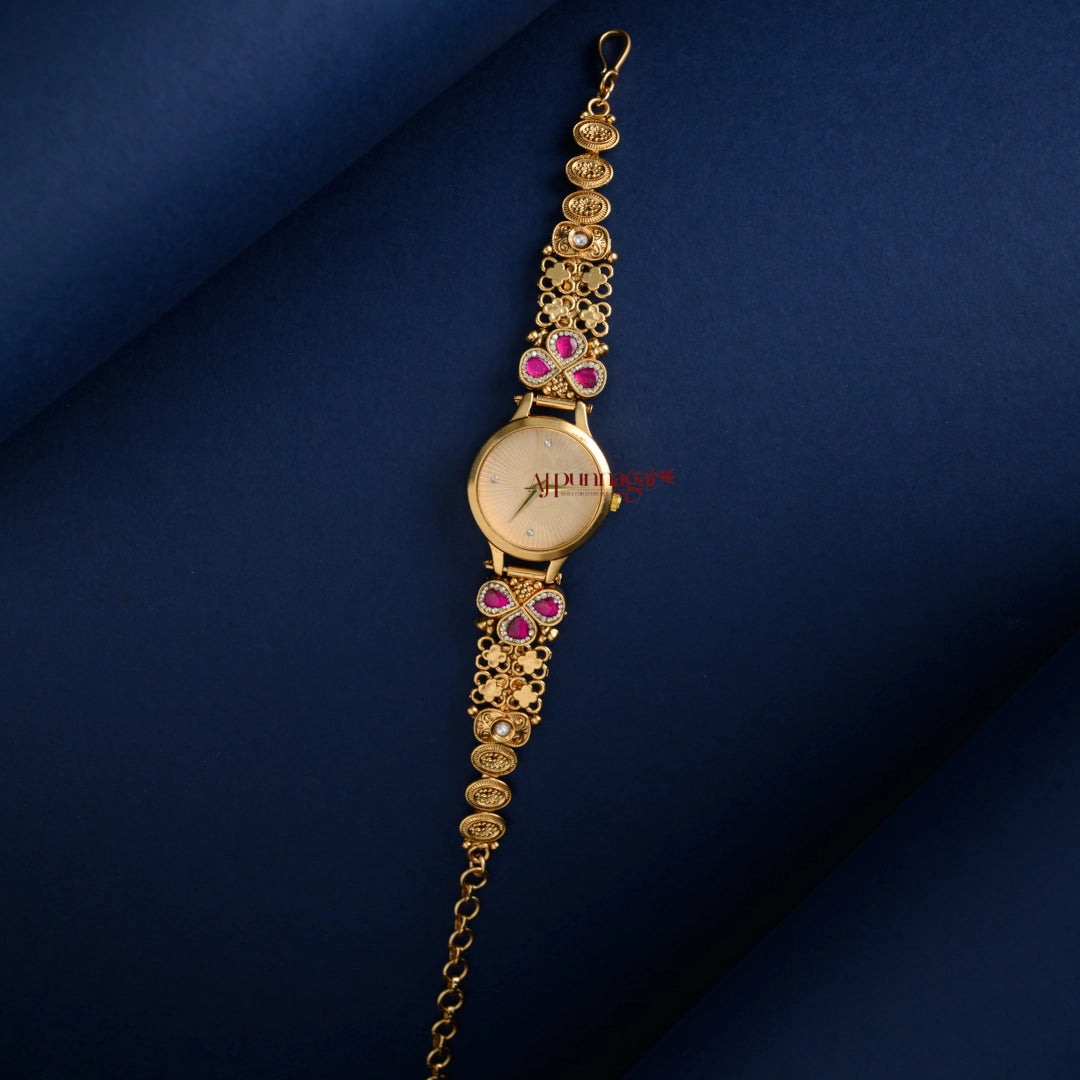 Elegant Kundan Jadau Bridal Watch