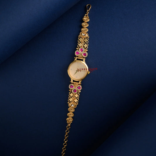 Elegant Kundan Jadau Bridal Watch
