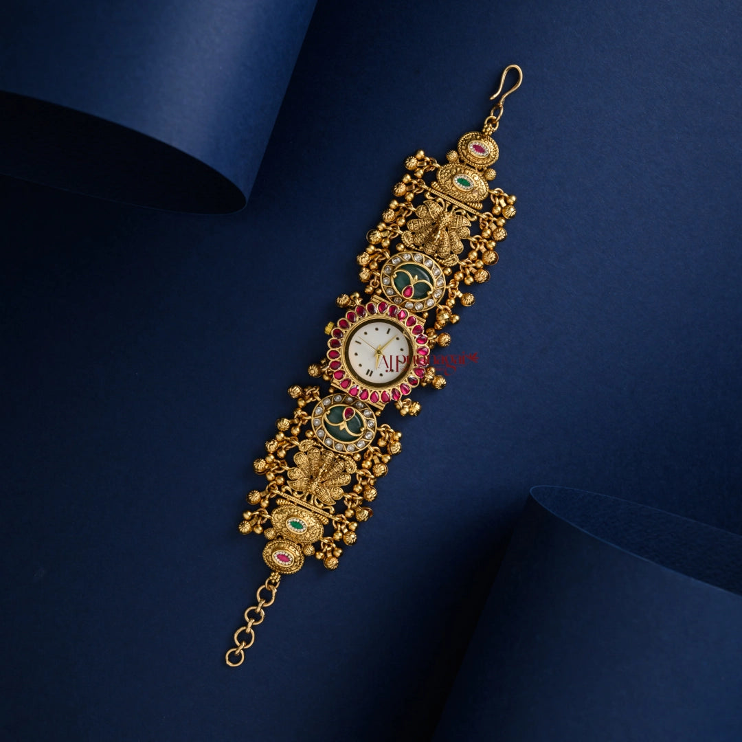 Grand Gold Look Alike Bridal Watch - White