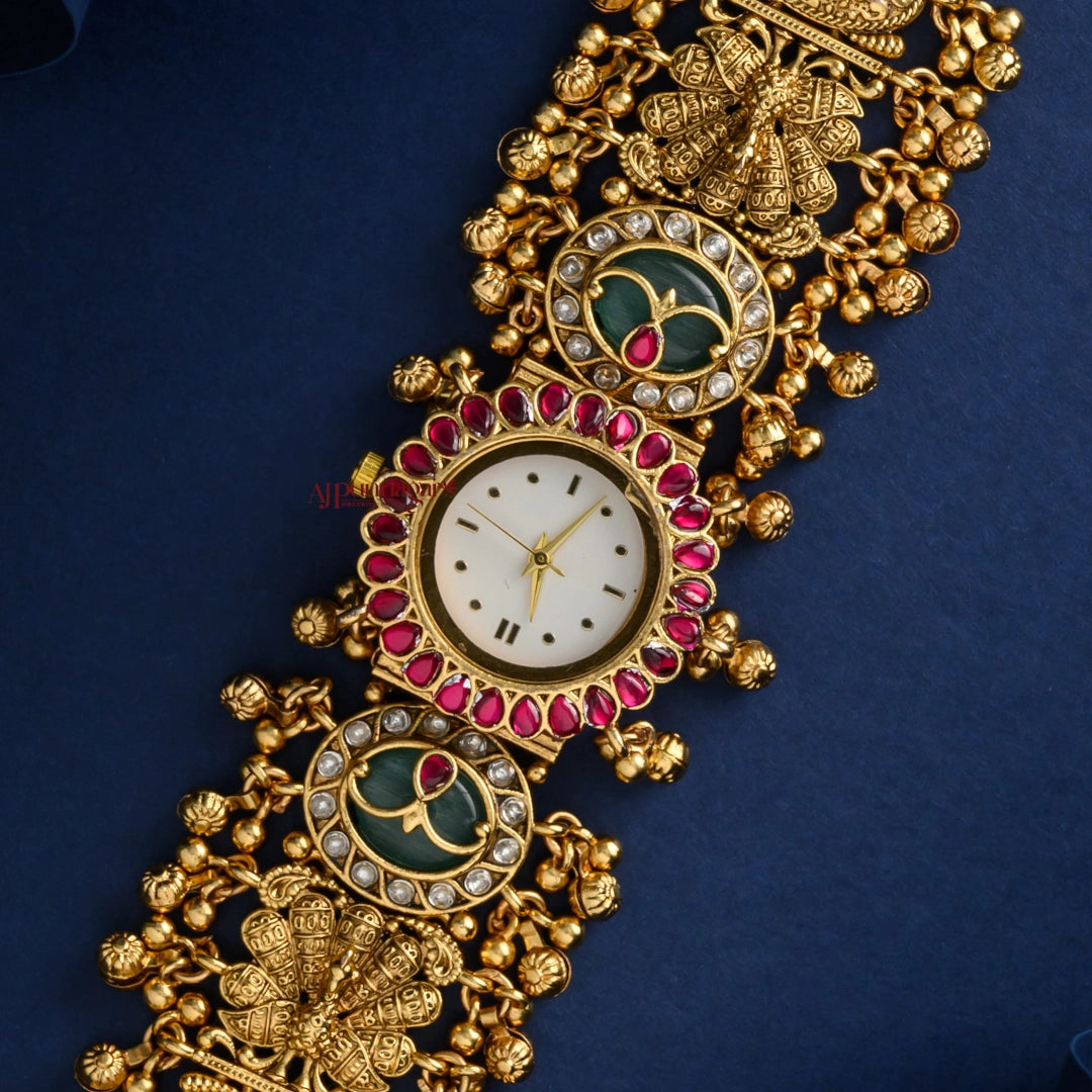 Grand Gold Look Alike Bridal Watch - White