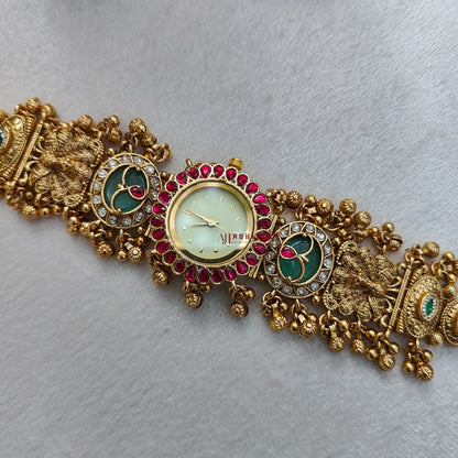 Grand Gold Look Alike Bridal Watch - Cream