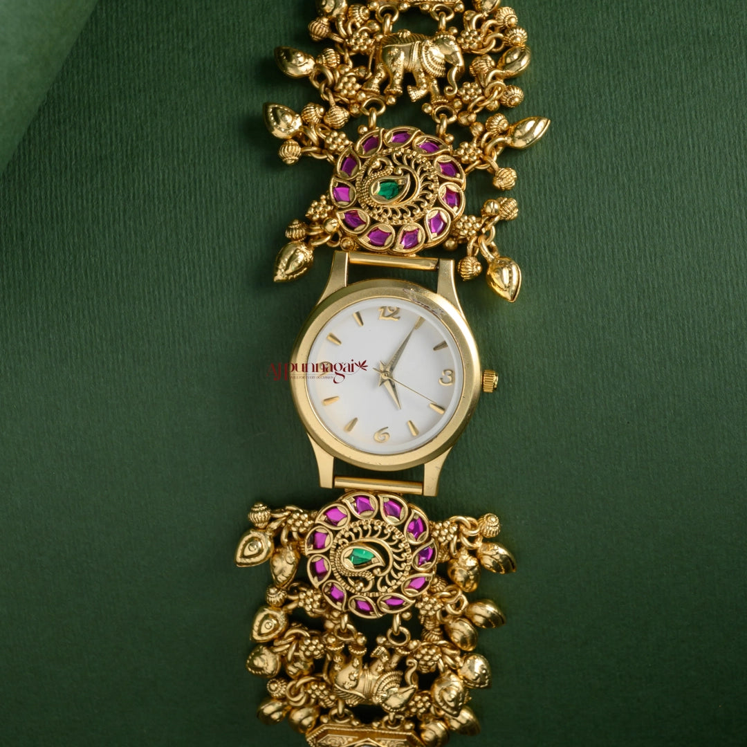 Gold Look Alike Elephant Grand Watch