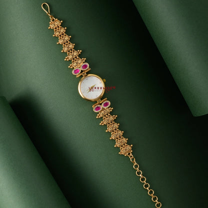 Elegant Bridal Kundan Jadau Watch
