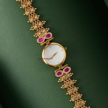 Elegant Bridal Kundan Jadau Watch