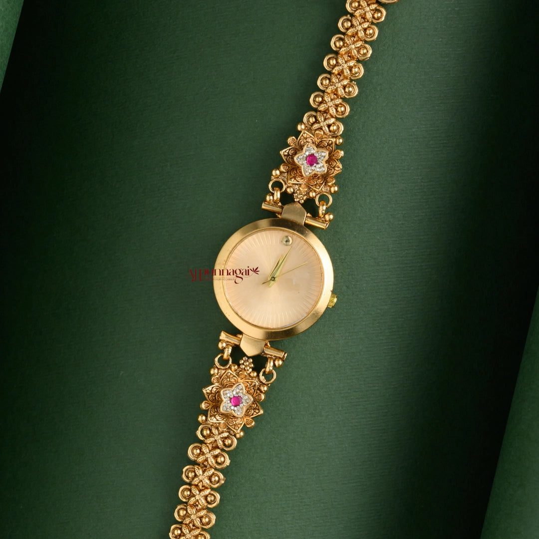 Elegant Floral Bridal Watch