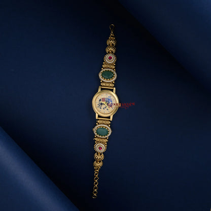 Gold Look Alike Elephant Watch - Cream