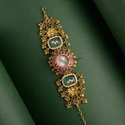 Floral Heritage Kundan Jadau Watch