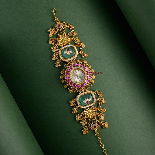 Floral Heritage Kundan Jadau Watch