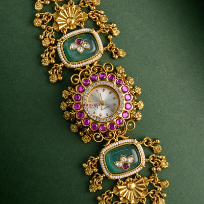 Floral Heritage Kundan Jadau Watch