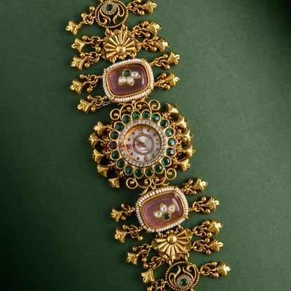 Grand Floral Heritage Kundan Jadau Watch