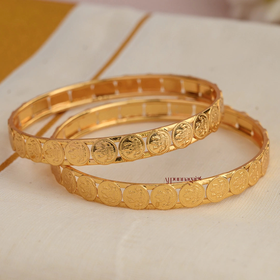 Lakshmi Coin Kids Bangle - Pair