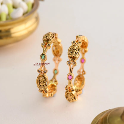 Dazzling Nakshi Lakshmi Kids Bangle - Pair