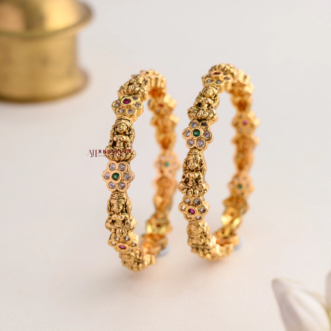 Nakshi Lakshmi Floral Kids Bangle - Pair