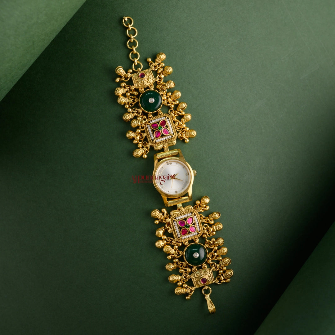 Trendy Heritage Kundan Jadau Watch