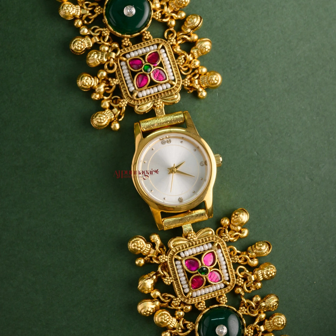 Trendy Heritage Kundan Jadau Watch